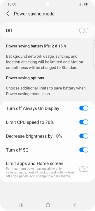 Press the indicators next to the required settings. Press the indicators next to the required settings.