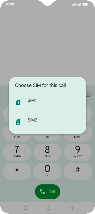 Press the required SIM and follow the instructions to listen to your messages.
