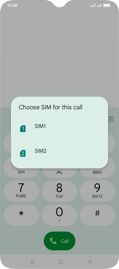 Press the required SIM and follow the instructions to listen to your messages.