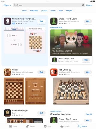 Press the required app.