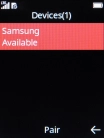 Highlight the required device, press the Navigation key and follow the instructions on the screen to pair the device with your phone.