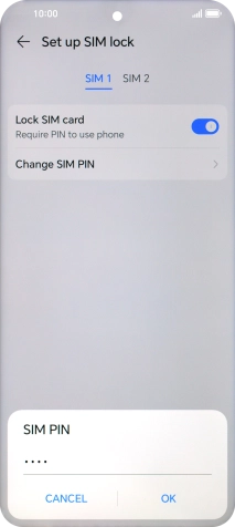 Key in your current PIN and press OK. Key in your current PIN and press OK.