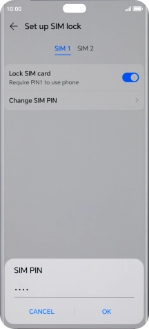 Key in the new PIN again and press OK.