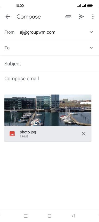 Press the field next to 