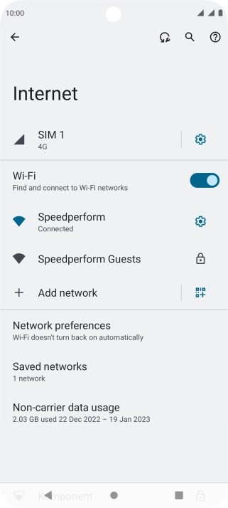 Press the Home key to return to the home screen.