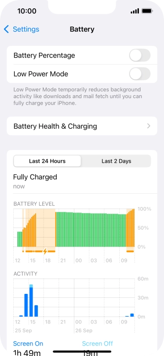 Press Battery Health & Charging.