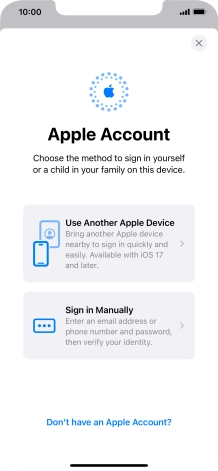 Press Sign in Manually.