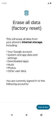 Press Erase all data.