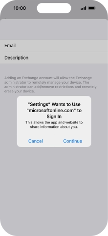 Press Continue. Press Continue.