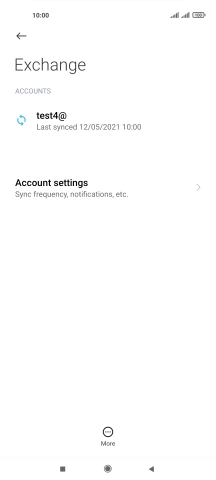 Press the required email account.