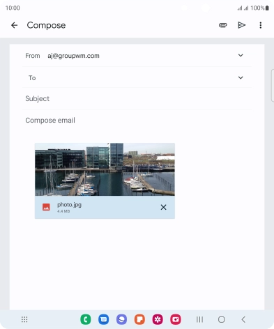 Press the field next to 