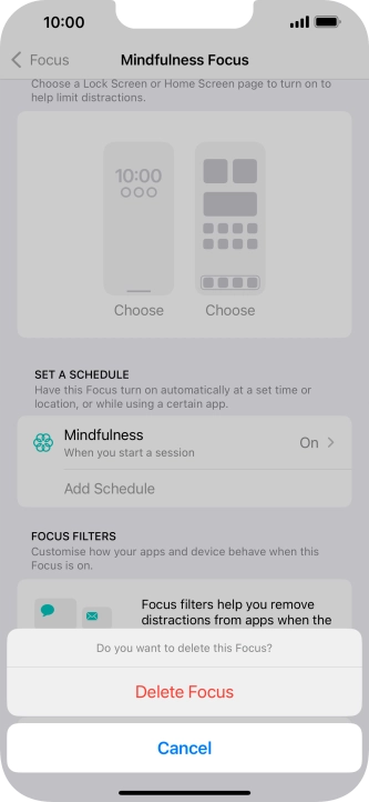 Press Delete Focus. Press Delete Focus.