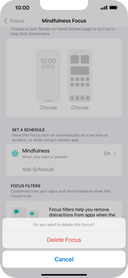 Press Delete Focus. Press Delete Focus.