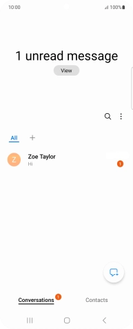 Press the new message icon. Press the new message icon.