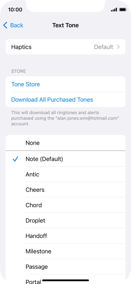 Press the required message tones to hear them.
