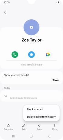 Press Block contact.