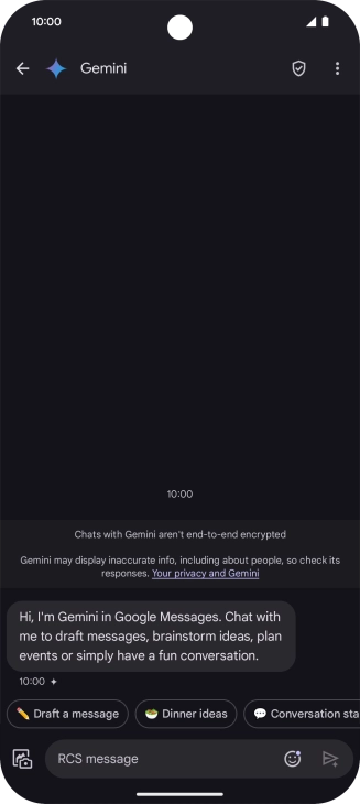 Press the text input field.