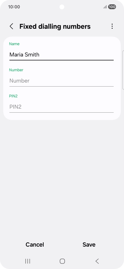 Press Number and key in the required phone number.