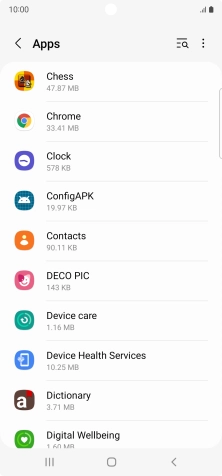 Press the required app.