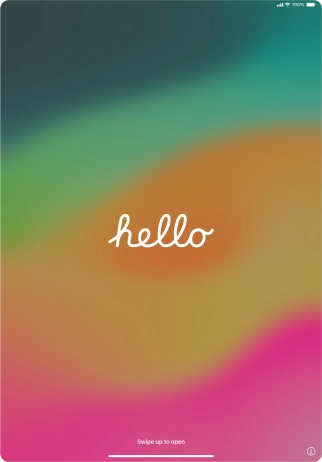 Slide your finger upwards starting from the bottom of the screen.