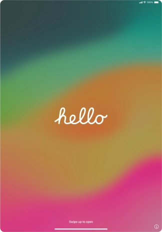 Slide your finger upwards starting from the bottom of the screen.