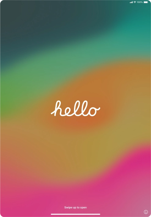 Slide your finger upwards starting from the bottom of the screen.