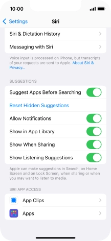 Press the required app.