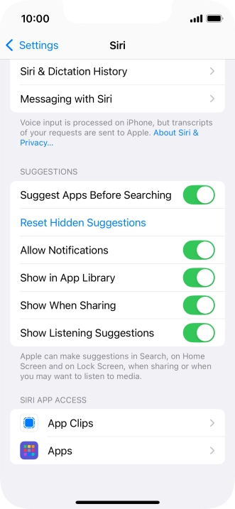 Press the required app.