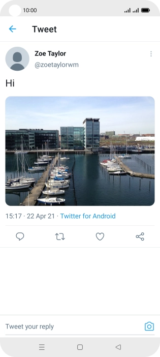 Press the text input field.