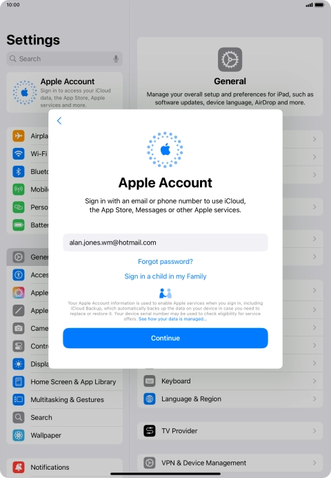 Press Continue. Press Continue.