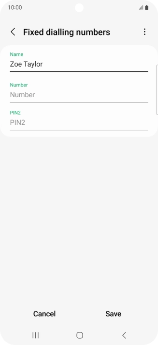 Press Number and key in the required phone number.