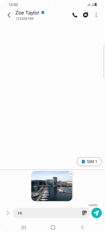 Press the send icon.
