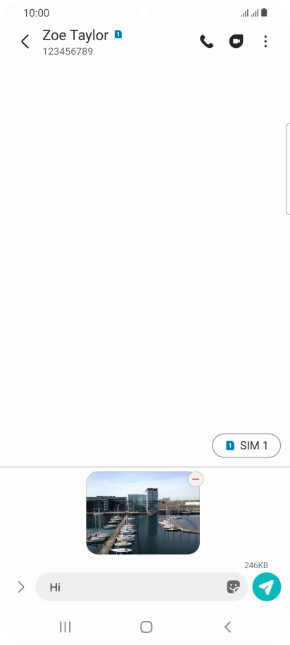 Press the send icon.