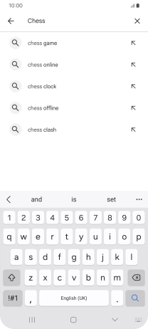 Key in the name or subject of the required app and press the search icon.