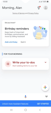 Press the profile icon.