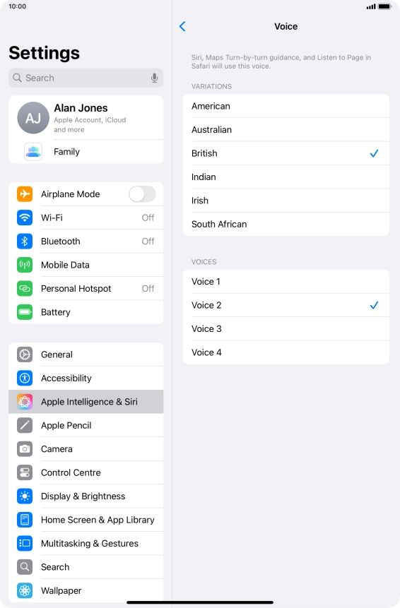 Press the required accent. Press the required accent.