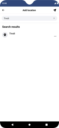 Press the required location.