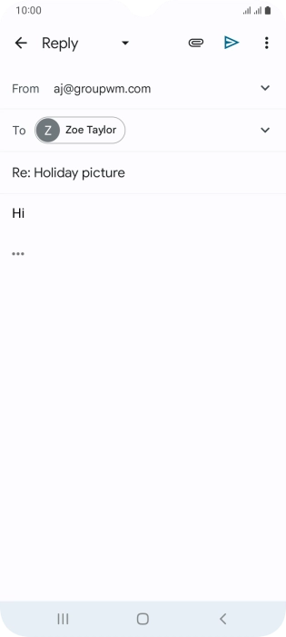 Press the send icon.