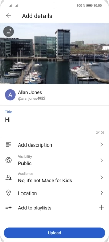 Key in the required text and press Upload.