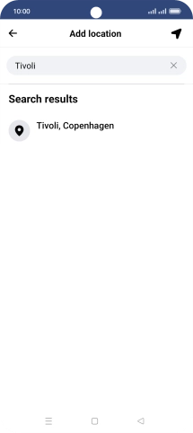 Press the required location.