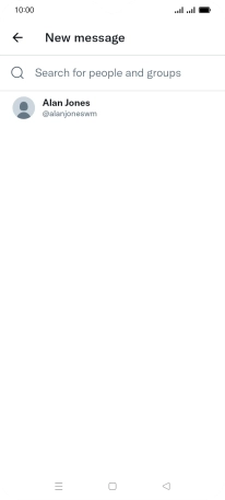 Press the search field. Press the search field.