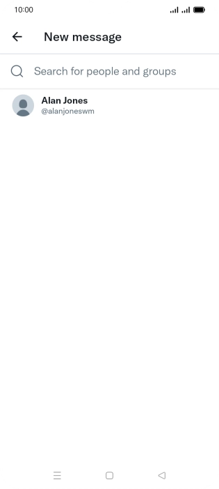 Press the search field. Press the search field.