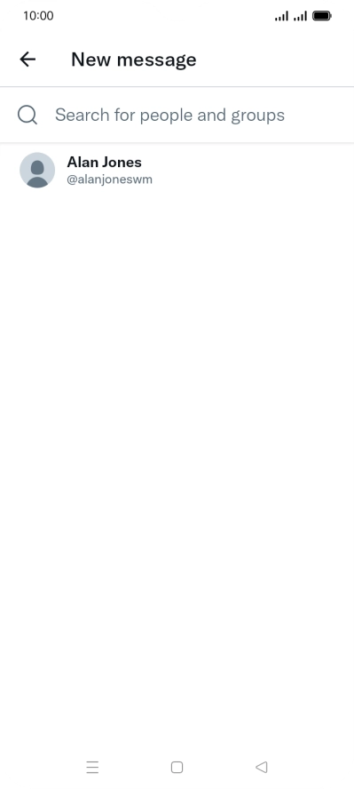 Press the search field. Press the search field.