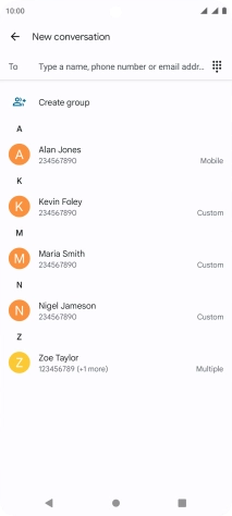 Press the field next to 