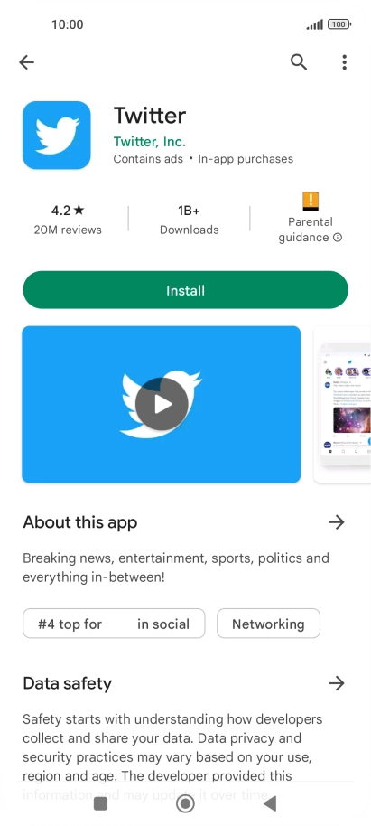 Press Install and follow the instructions on the screen to install the app.