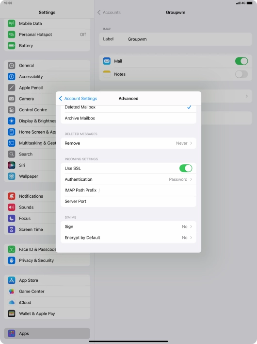 Press Authentication.