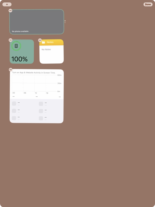 Press the add icon. Press the add icon.