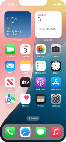 The flight mode icon shows that flight mode is turned on.