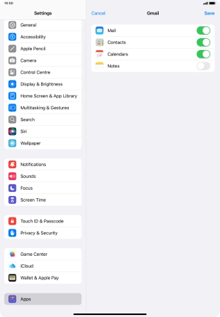 If this screen is displayed, you email account has been recognised and set up automatically. Follow the instructions on the screen to key in more information and finish setting up your tablet.