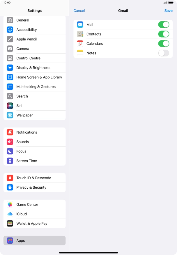 If this screen is displayed, you email account has been recognised and set up automatically. Follow the instructions on the screen to key in more information and finish setting up your tablet.